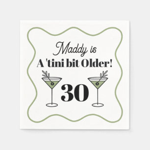 Martini-thema verjaardag servetten