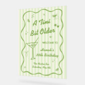 Martini thema Verjaardagsfeest Acryl Bord (Hoek)