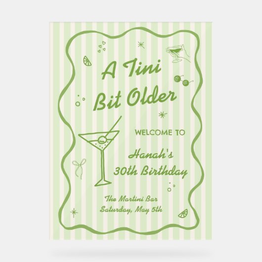 Martini thème Anniversaire (Recto)