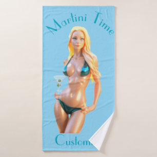 Martini tijd Bikini Babe Thunder_Cove  Badhanddoek