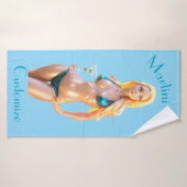 Martini time Bikini Babe Thunder_Cove (Serviette de bain)