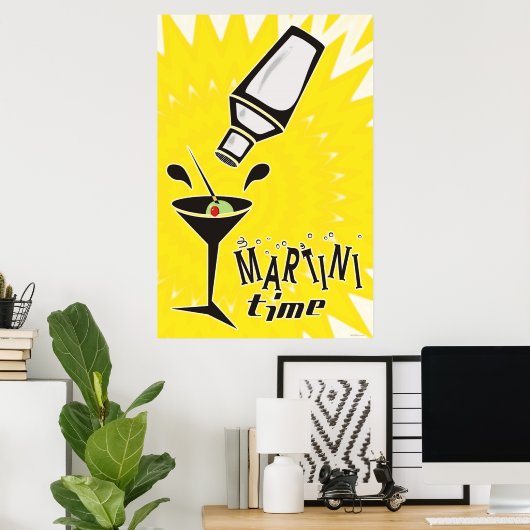 Martini Time Poster (Thuiskantoor)