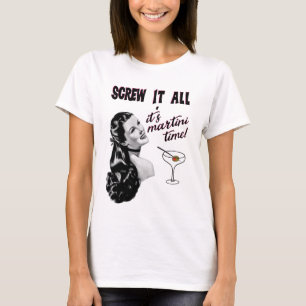 Martini Time (zwart) T-shirt