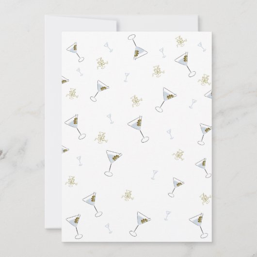 Martini Tini Bit Ancien Adulte Invitation Annivers (Dos)