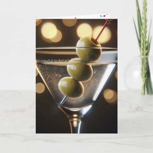 Martini Verjaardag Drink Kaart (Voorkant)