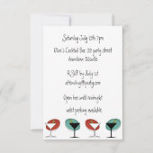 Martini verre design anniversaire ou invitation à  (Dos)