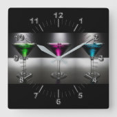 Martini Vierkante Klok (Voorkant)