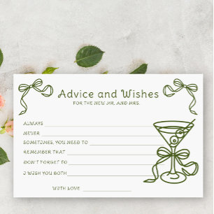 Martini Vrijgezellenfeest Advies en wensen Briefpapier
