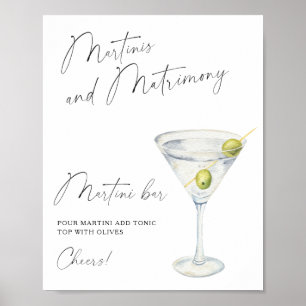 Martini Vrijgezellenfeest Martini bar Poster
