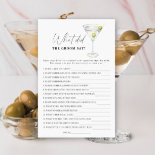 Martini vrijgezellenfeest Wat zei de bruidegom