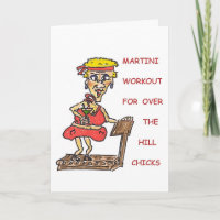 MARTINI WORKOUT VOOR OVER THE HILL CHICKS VERJAARD