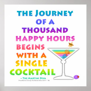 MARTINI ZEN - Affiches de voyage Happy Hour, Impr