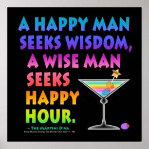 MARTINI ZEN ART : Affiche de l'homme sage à la rec