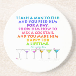 MARTINI ZEN - Happy for a Lifetime Coaster Zandsteen Onderzetter