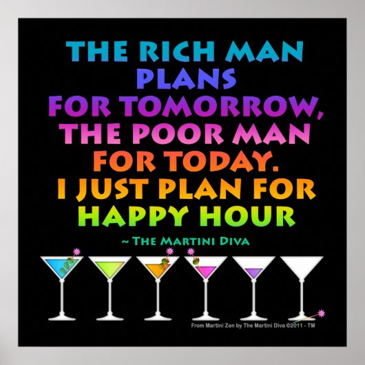 MARTINI ZEN - Plan pour les affiches Happy Hour, I (Devant)