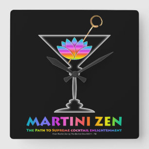 MARTINI ZEN WALL CLOCK VIERKANTE KLOK