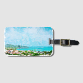 Martinique Caribisch tropisch eiland Bagagelabel