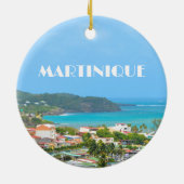 Martinique haven foto keramisch ornament (Achterkant)