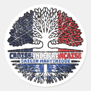 Martinique Martinican French France Tree Roots Ronde Sticker
