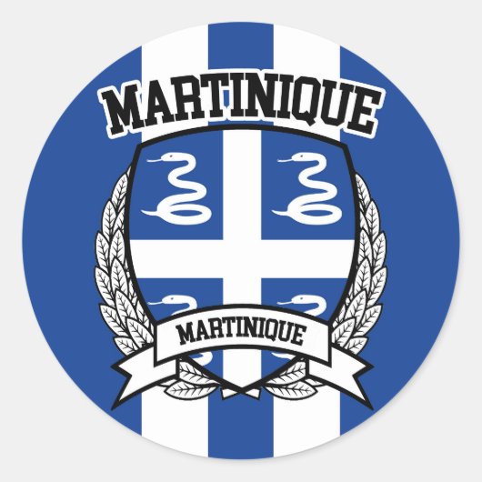 Martinique Ronde Sticker (Voorkant)