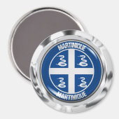 Martinique Round Emblem Magneet (Voorkant / Achterkant)