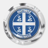 Martinique Round Emblem Magneet (Voorkant)