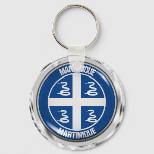 Martinique Round Emblem Sleutelhanger