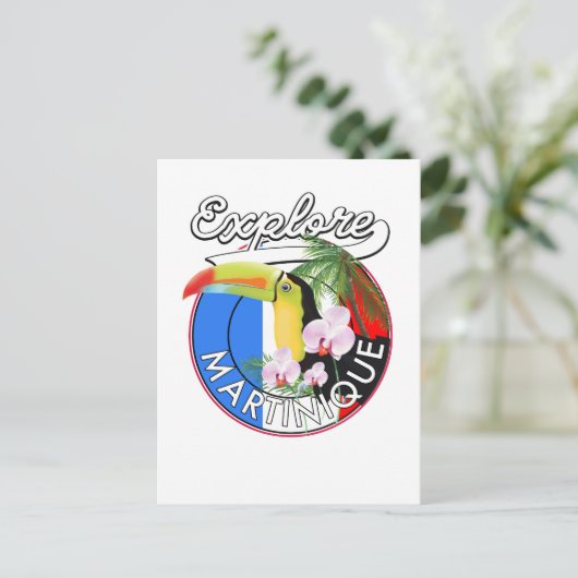 Martinique Travel logo Briefkaart (Staand voorkant)