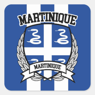 Martinique Vierkante Sticker
