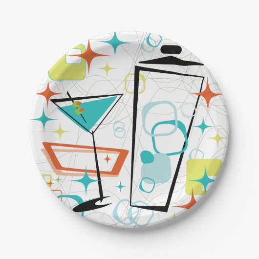 Martinis A Go-Go Party Bord (Voorkant)