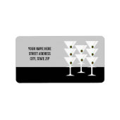 Martinis Address Mailing Labels (Voorkant)