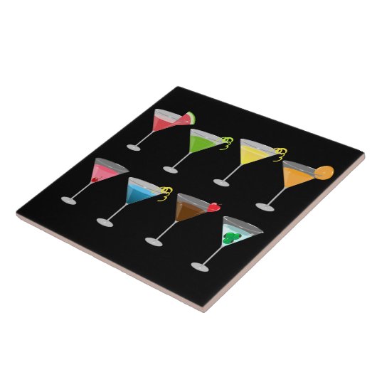 Martinis Art Ceramic Tile Tegeltje (Zijkant)