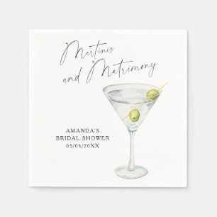Martinis en het Huwelijk Vrijgezellenfeest Servet