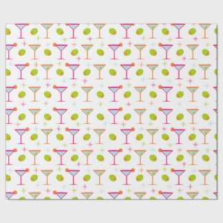 Martinis en Olijfwerkpapier Cadeaupapier