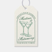 Martinis & Huwelijk Bachelorette Weekend Cadeaulabel (Voorkant)