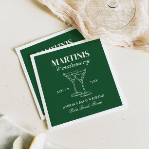 Martinis & Huwelijk Bachelorette Weekend Servet
