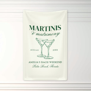 Martinis & Huwelijk Bachelorette Weekend Spandoek