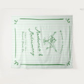 Martinis & Huwelijk Groene Bachelorette-feestje Wandkleed (Voorkant (horizontaal))