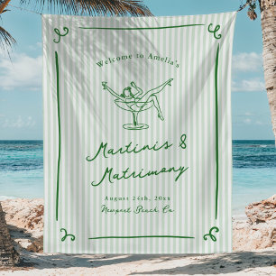 Martinis & Huwelijk Groene Meisjesuitje Wandkleed