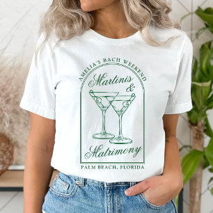Martinis & Huwelijk Vrijgezellenfeest T-shirt