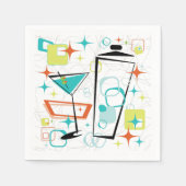 Martinis is een go-go cocktail servetten (Voorkant)