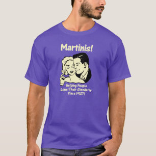 Martinis. Mannen helpen hun normen te verlagen sin T-shirt