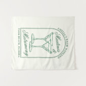 Martinis & Matrimony Meisjesweekend Wandkleed (Voorkant (horizontaal))