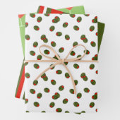 Martinis, Olijven en Stripes Assorted Inpakpapier Vel (In situ)