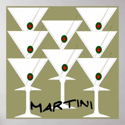 Martinis Poster Print (Voorkant)