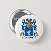 Martins Family Crest Ronde Button 5,7 Cm (Voorkant /achterkant)