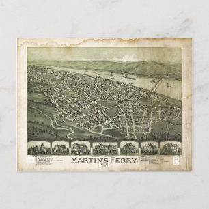 Martin's Ferry Ohio van Thaddeus Fowler (1899) Briefkaart