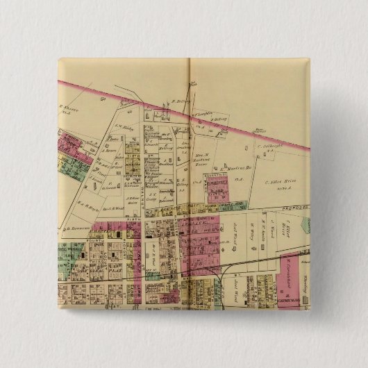 Martin's Ferry Vierkante Button 5,1 Cm (Voorkant)