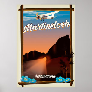 Martinsloch Zwitserland reisposter Poster