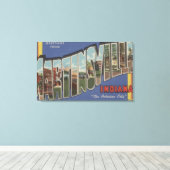 Martinsville, Indiana - Grote Letter-scènes Canvas Afdruk (Insitu (Houten vloer))